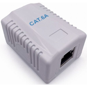 CABLEXPERT CAT6A FTP SINGLE PORT SURFACE MOUNT BOX WHITE NCAC-1F6A-01