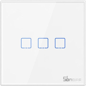 SONOFF T2EU3C-RF RF 433MHZ 3 CHANNEL TOUCH SMART WALL SWITCH WHITE