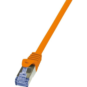 LOGILINK PATCH CABLE CAT.6A S/FTP ORANGE 0,25M, PRIMELINE