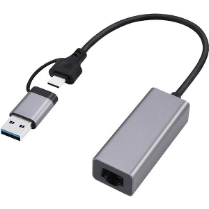 CABLEXPERT USB3.1+TYPEC 2.5G GIGABIT NETWORK ADAPTER SPACE GREY A-USB3AC-LAN2G-01