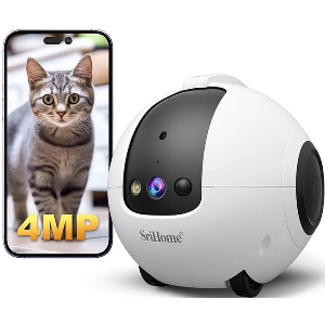 SRIHOME PET COMPANION ROBOT CAMERA 4MP HD RESOLUTION WHITE DH013