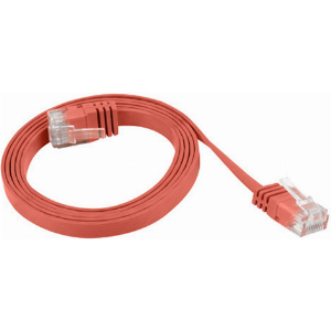 LANBERG PATCHCORD CAT.5E FLAT 0.5M RED