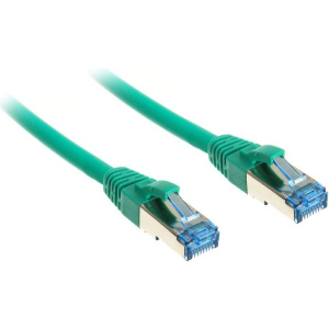 INLINE PATCH CABLE CAT.6A S/FTP (PIMF) 500MHZ GREEN 1.5M