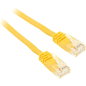 INLINE PATCH CABLE FLAT U/UTP CAT.6 1.5M YELLOW