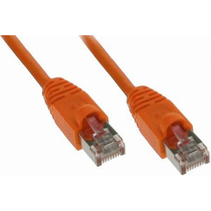 INLINE PATCH CABLE S/FTP CAT.5E RJ45 1M ORANGE