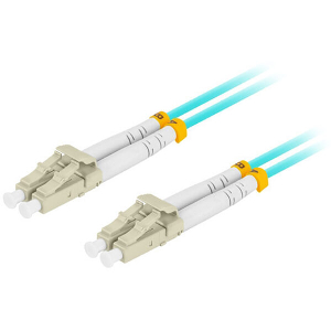 LANBERG FIBER OPTIC PATCHCORD MM LC/UPC-LC/UPC DUPLEX LSZH OM3 50/125 3.0MM 5M AQUA