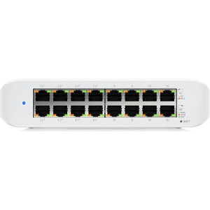 UBIQUITI SWITCH UNIFI 16XRJ45 GBIT MANAGED 8XPOE 45W WALL-MOUNTABLE, FANLESS, INTERNAL PSU