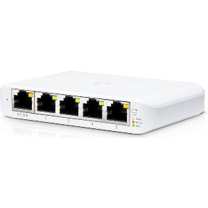 UBIQUITI SWITCH UNIFI 5XRJ45 GBIT COMPACT (INKL. NT) POWERED BY 802.3AF/AT POE OR USB TYPE C
