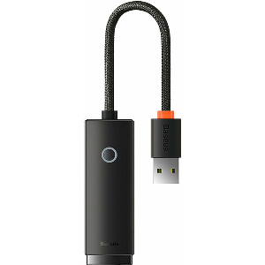 BASEUS LITE SERIES ETHERNET ADAPTER USB TO RJ45 LAN PORT 100MBPS BLACK