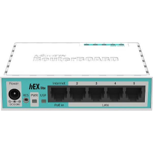 MIKROTIK ETHERNET ROUTER RB750R2 10/100 MBPS POE 64 MB CPU 850MHZ WHITE
