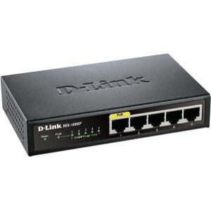 D-LINK DES-1005P 5-PORT FAST ETHERNET POE UNMANAGED DESKTOP SWITCH