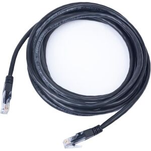 CABLEXPERT PP12-1M/BK BLACK PATCH CORD CAT.5E MOLDED STRAIN RELIEF 50U PLUGS 1M