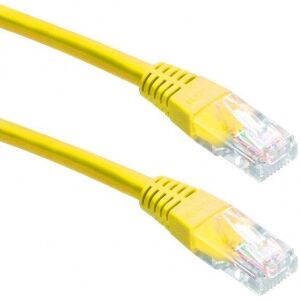 CABLEXPERT PP12-5M/Y YELLOW PATCH CORD CAT.5E MOLDED STRAIN RELIEF 50U PLUGS 5M