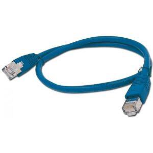 CABLEXPERT PP22-0.5M/B BLUE FTP PATCH CORD MOLDED STRAIN RELIEF 50U PLUGS 0.5M