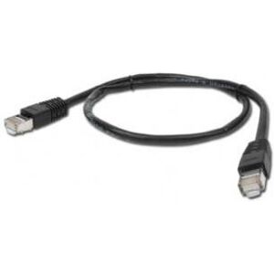 CABLEXPERT PP22-0.5M/BK BLACK FTP PATCH CORD MOLDED STRAIN RELIEF 50U PLUGS 0.5M