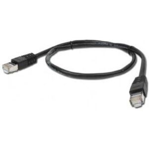 CABLEXPERT PP22-2M/BK BLACK FTP PATCH CORD MOLDED STRAIN RELIEF 50U PLUGS 2M