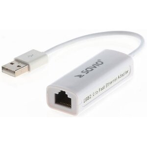 SAVIO CL-24 USB 2.0 (M) - FAST ETHERNET (RJ45) ADAPTER