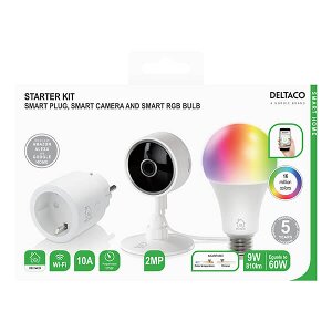 DELTACO SH-KIT02 SMART HOME STARTER KIT 1 ΚΑΜΕΡΑ 1 ΛΑΜΠΑ 1 ΠΡΙΖΑ