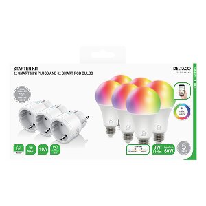 DELTACO SH-KIT03 SMART HOME STARTER KIT 6 ΛΑΜΠΕΣ 3 ΠΡΙΖΕΣ