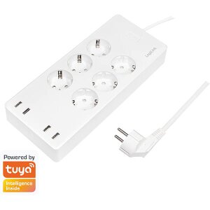 LOGILINK SH0105 SMART WIFI SOCKET OUTLET 6-WAY 4X USB WITH TUYA