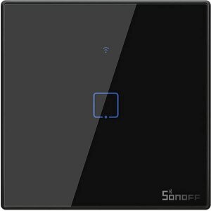 SONOFF T3EU1C-TX 1 CHANNEL TOUCH LIGHT SWITCH WI-FI BLACK