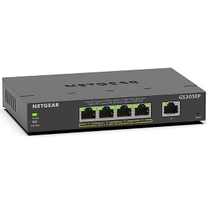 NETGEAR GS305EP-100PES GS305EP SWITCH UNMANAGED 5XGE 4XPOE+