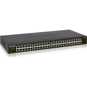 NETGEAR GS348 48 PORTS UNMANAGED GIGABIT ETHERNET (10/100/1000) 1U BLACK GS348-100EUS