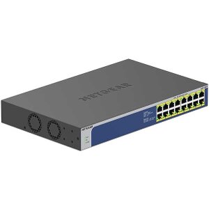 NETGEAR GS516PP 16 PORTS UNMANAGED GIGABIT ETHERNET (10/100/1000) POE BLUE GREY GS516PP-100EUS