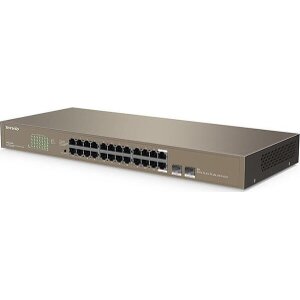 TENDA TEG1024F 24-PORT GIGABIT UNMANAGED SWITCH WITH 2 SFP SLOTS