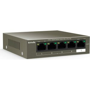 TENDA TEG1105P-4-63W 5-PORT GIGABIT DESKTOP SWITCH WITH 4-PORT POE