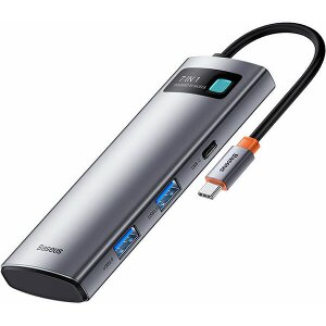 BASEUS METAL GLEAM SERIES 7-IN-1 USB-C 2XUSB 3.0 + HDMI + PD + CARD READER