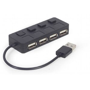 GEMBIRD UHB-U2P4-05 USB 2.0 4-PORT HUB WITH SWITCHES BLACK