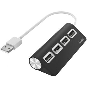 HAMA 200119 USB HUB USB 2.0 1:4 BLACK