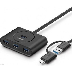 UGREEN HUB TYPE-C/USB 3.0 CR113 BLACK 40850