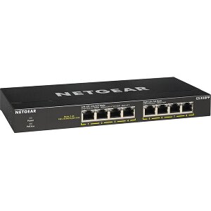 NETGEAR GS308PP 8 PORTS UNMANAGED GIGABIT ETHERNET (10/100/1000) BLACK POE GS308PP-100EUS