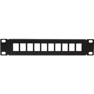 LOGILINK ACT108 10-PORT 10'' PATCH PANEL FOR KEYSTONE BLACK