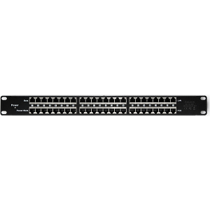 QOLTEC PATCH PANEL 48V 24 PORTS PASSIVE POE INJECTOR 1000M BLACK