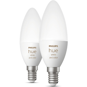 PHILIPS HUE LED LAMP E14 2-PACK 5.3W 320LM WHITE COLOR AMBIANCE