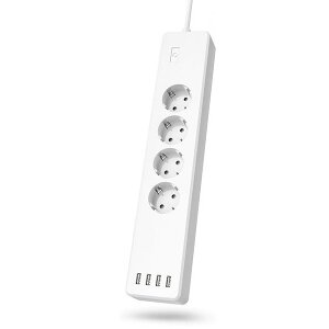 HAMA 176574 WLAN SOCKET STRIP 4-WAY WITHOUT HUB INDIVIDUALLY SWITCHABLE 4-PORT USB