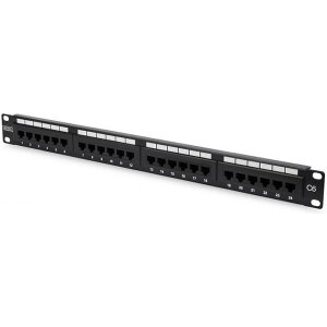 DIGITUS DN-91624U 24-PORT UNSHIELDED CAT.6 1U 19'' PATCH PANEL BLACK CLASS E