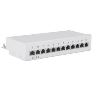 GOOBAY 69306 12-PORT STP CAT.6 1U PATCH PANEL GREY