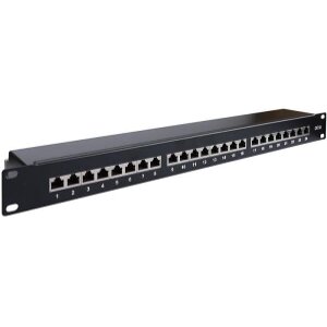 GOOBAY 90854 24-PORT STP CAT.6A 1U 19'' PATCH PANEL BLACK