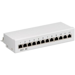 GOOBAY 93041 12-PORT STP CAT.5E 1U PATCH PANEL GREY