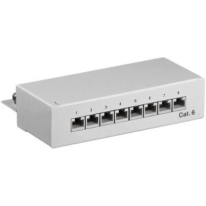 GOOBAY 93047 CAT.6 ETHERNET PATCH PANEL 8 PORT STP SHIELDED