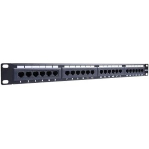 GOOBAY 93865 24-PORT UNSHIELDED CAT.5E 1U 19'' PATCH PANEL BLACK