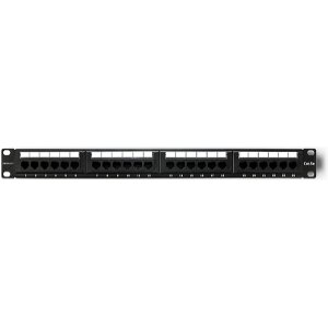 QOLTEC PATCH PANEL 24 PORTS CAT.5E UTP BLACK