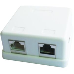 CABLEXPERT NCAC-HS-SMB2 2-JACK SURFACE MOUNT BOX WITH 2 CAT5E HALF-SHIELDED KEYSTONE JACKS