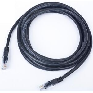 CABLEXPERT PP12-0.25M/BK BLACK PATCH CORD CAT.5E MOLDED STRAIN RELIEF 50U PLUGS 0.25M