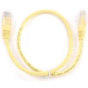 CABLEXPERT PP12-0.5M/Y YELLOW PATCH CORD CAT.5E MOLDED STRAIN RELIEF 50U PLUGS 0.5M