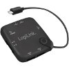 LOGILINK UA0345 USB MULTIFUNCTION HUB OTG 3X USB 2.0 + CARD READER BLACK